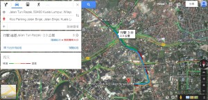 expressionz travel distance in google map